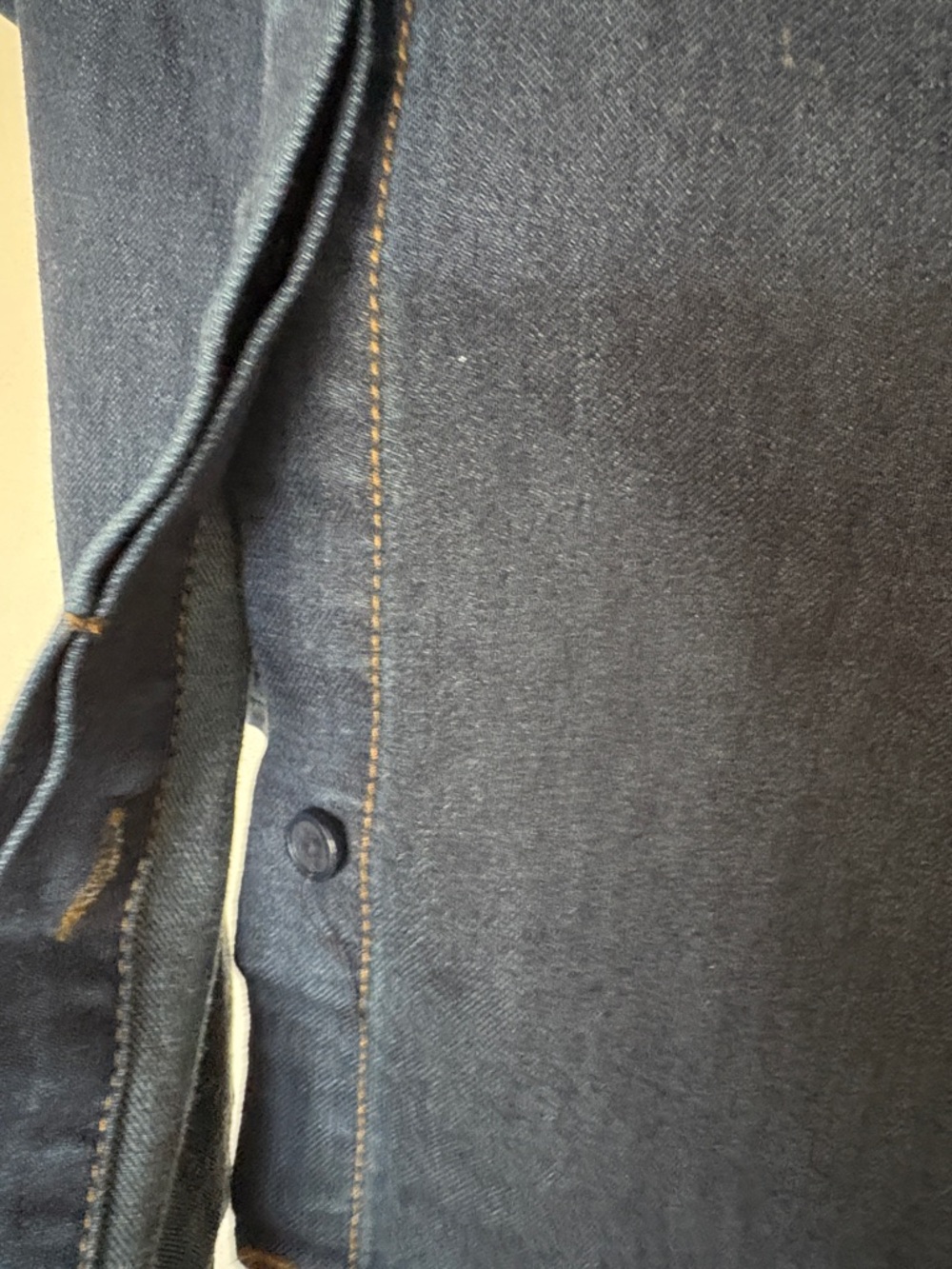 Women's Dark Blue Puff Sleeve Denim Top - Picture 2 of 8